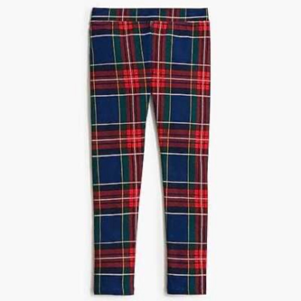 CREWCUTS • Holiday Christmas Tartan Plaid Leggings 6-7